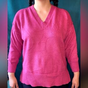 Hot Pink 1X half sleeve blouse
